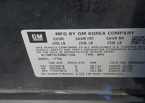 2021 Chevrolet Trailblazer Fwd Rs from USA, damaged, VIN KL79MTSLXMB071346